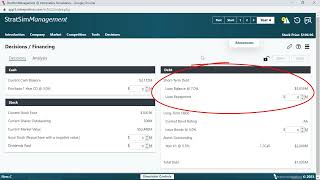 Sim Tip  StratSim v7 Financing Decisions Screen [upl. by Ario]