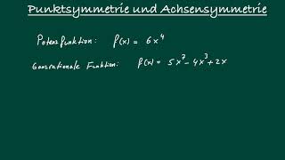 Funktionen Punktsymmetrie und Achsensymmetrie [upl. by Wenz299]