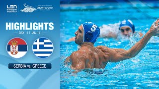 Serbia vs Greece Highlights  Classifications  European Water Polo Championships 2024 [upl. by Chrisman]