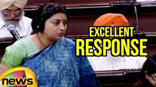 Smriti Irani Excellent Response To Questions Posed By Opposition In Rajya Sabha  Mango News [upl. by Nawiat]