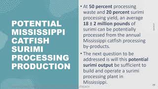 2020 Domestic Surimi Markets and Supply of Catfish Byproducts [upl. by Solis165]