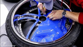 15 minutes How To Wrap Wheel Faces Like A Pro Using Gloss Riviera Blue To Match The Car [upl. by Rodmur]