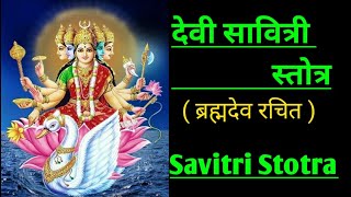 देवी सावित्री स्तोत्र  Brahamdev Rachit Savitri Stotra  Savitri Stotra With Lyrics [upl. by Aimil]