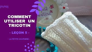 TUTO Comment utiliser un tricotin circulaire  POINT COTE [upl. by Nosredna487]