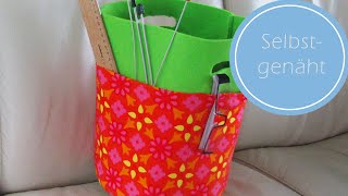 DIY Utensilo aus Filz mit Stofftaschen selbst nähen  für Nähanfänger geeignet [upl. by Harrow]