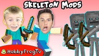 Minecraft Skeleton Mods Walkthrough  Challenge on Minecraft PC HobbyFrogTV [upl. by Anawek]