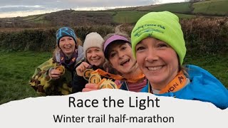 Race the Light  beautiful winter trail half marathon along the Erme Estuary [upl. by Ahsinnor670]