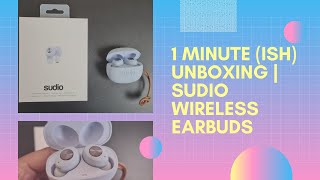 1 Minute ish Unboxing  Sudio Tolv Wireless Earbuds 2 [upl. by Odarnoc]