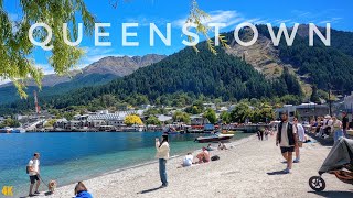 Queenstown Waterfront Walk Tour Jan 2024 4K  Queenstown Summer  New Zealand Walking Tour 4K [upl. by Lemrahs]