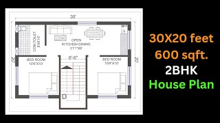 3020 feet house plan I 600 sqft house plan I simple house plan I [upl. by Annayr510]