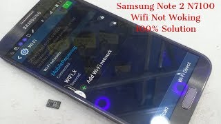 Samsung Note 2 N7100 Wifi Not Woking 100 Solution [upl. by Novyar]