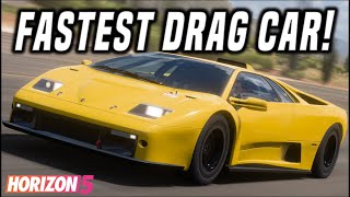 FASTEST Festival Drag Car Diablo GTR Tune  11980  Forza Horizon 5 [upl. by Jillana]