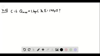 What is the capacitance of an oscillating L C circuit if the maximum charge on the capacitor is 16… [upl. by Sellma552]