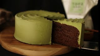 촉촉 터지는 소리 가토쇼콜라와 말차크림 만들기  Gateau au Chocolate with Matcha cream Recipe [upl. by Nodal]