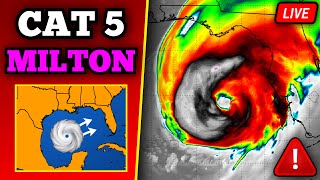 🔴 BREAKING Hurricane Milton Becomes Category 5 Hurricane  Catastrophic Impacts Expected In Florida [upl. by Bobker]