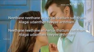 Neethane neethane song lyrics [upl. by Nosloc]