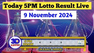 Lotto Result Today 5pm draw 09 November 2024 Swertres Ez2 PCSO complete [upl. by Madea921]