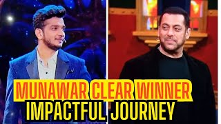 bb17  Munawar Faruqui clear winner announced of BB17  Impact Full Journey of Munawar biggboss17 [upl. by Rubel857]