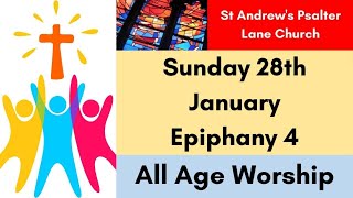 St Andrews Psalter Lane Church Service of All Age Worship on 28th January 2024 [upl. by Anissa]