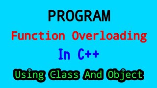 Function Overloading in c  Program Function overloading  overloading program in c [upl. by Galitea171]