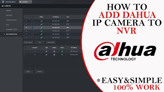 How to Add IP Camera in Dahua NVR  Dahua IP Camera Setup [upl. by Ashil]