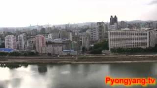 Daytime view along the Taedong River  Pyongyang  Norh Korea [upl. by Rimaa]