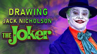 Drawing Jack Nicholson as The Joker  Batman 89 [upl. by Inoek]