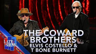 quotLike Licoricequot  The Coward Brothers Elvis Costello amp T Bone Burnett  LIVE on The Late Show [upl. by Berhley]