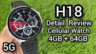 H18 5g Android Smartwatch With Camera  H18 Cellular Smartwatch  Android 9 wearabletechnology [upl. by Aihseket]