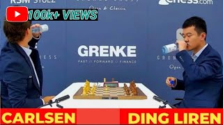 Magnus Carlsen 2823 vs Ding Liren 2818  GRENKE Chess Classic and Open 2024R3 [upl. by Laforge884]