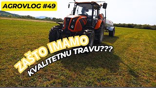 ZAŠTO IMAMO NAJBOLJU TRAVU gnojenje tranika AGROVLOG 49 [upl. by Arrais]