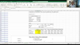 Data Analytics 4 How to Use Excel Regression to Analyse Continuous Factors on House Prices [upl. by Tiana]