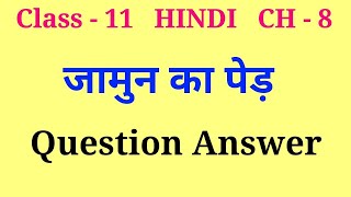 Jamun ka ped class 11 question answer [upl. by Myrah]