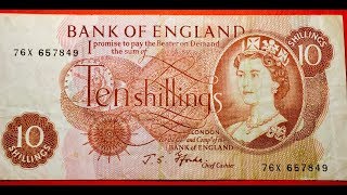 UK 10 SHILLINGS 1967 Banknotes [upl. by Tooley751]