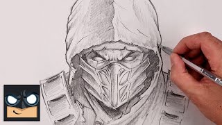 How To Draw Sub Zero  Mortal Kombat Sketch Tutorial [upl. by Dez]