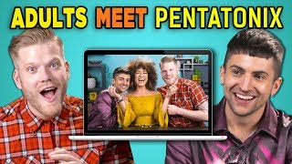 ADULTS REACT TO AND MEET PENTATONIX [upl. by Bainter180]