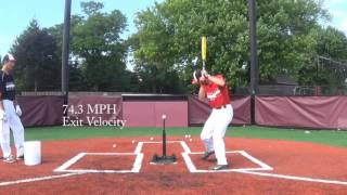 Liam Hellard 2017 Force Elite BaseballBatavia High School Hitting amp 60 Yard Dash [upl. by Babby]