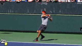 Roger Federer Point Play in Slow Motion HD  Indian Wells Pt 19 [upl. by Sotsirhc402]