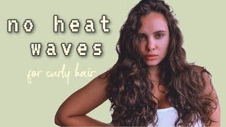 my overnight no heat waves for curly hair  beachy waves for curls without damage [upl. by Lynn]