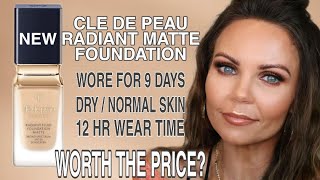 CLE DE PEAU RADIANT FLUID MATTE FOUNDATION REVIEW  WORE FOR 9 DAYS  12 HRS amp OVER [upl. by Esinehs64]