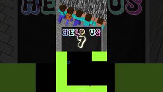 HELP Herobrine And His Friends Stop The Wall  Blue Bouncing Square [upl. by Ilellan]