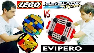 Бейблейд Берст Новый волчок EVIPERO из Лего vs Fafnir F3 Spryzen S3 Lego BeyBlade Burst [upl. by Martineau]