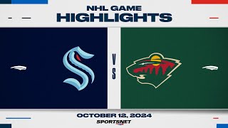 NHL Highlights  Kraken vs Wild  October 12 2024 [upl. by Ramilahs]