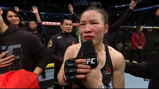 UFC 248 Zhang Weili amp Joanna Jedrzejczyk Octagon Interviews [upl. by Iadrahc]