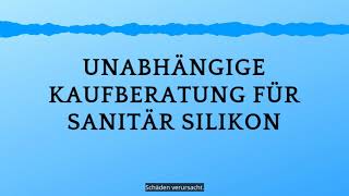 Sanitär Silikon Test 2019  die besten 5 Silikone im Vergleich [upl. by Rizas]