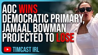 AOC WINS Democratic Primary Jamaal Bowman Projected To LOSE [upl. by Aztiray78]