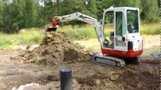 Takeuchi TB016 Digging foundation [upl. by Gudrun]