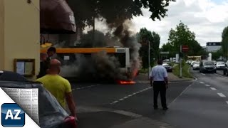 Brennender Linienbus in Gonsenheim [upl. by Darleen]