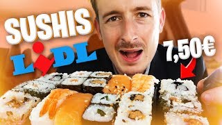 DÉGUSTATION SUSHI DE CHEZ LIDL  750€ les 20 sushis [upl. by Darbee286]