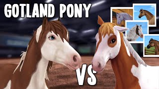 Gotland Pony VS Connemara Jorvik Wild North Swedish Chincoteague and Welsh gaitsanimations [upl. by Ydniw]